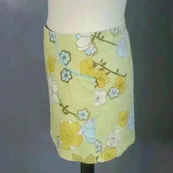 FAITH Love PASSION Retro Floral Print Micro Mini Skirt sz 7 - Picture 4 of 9